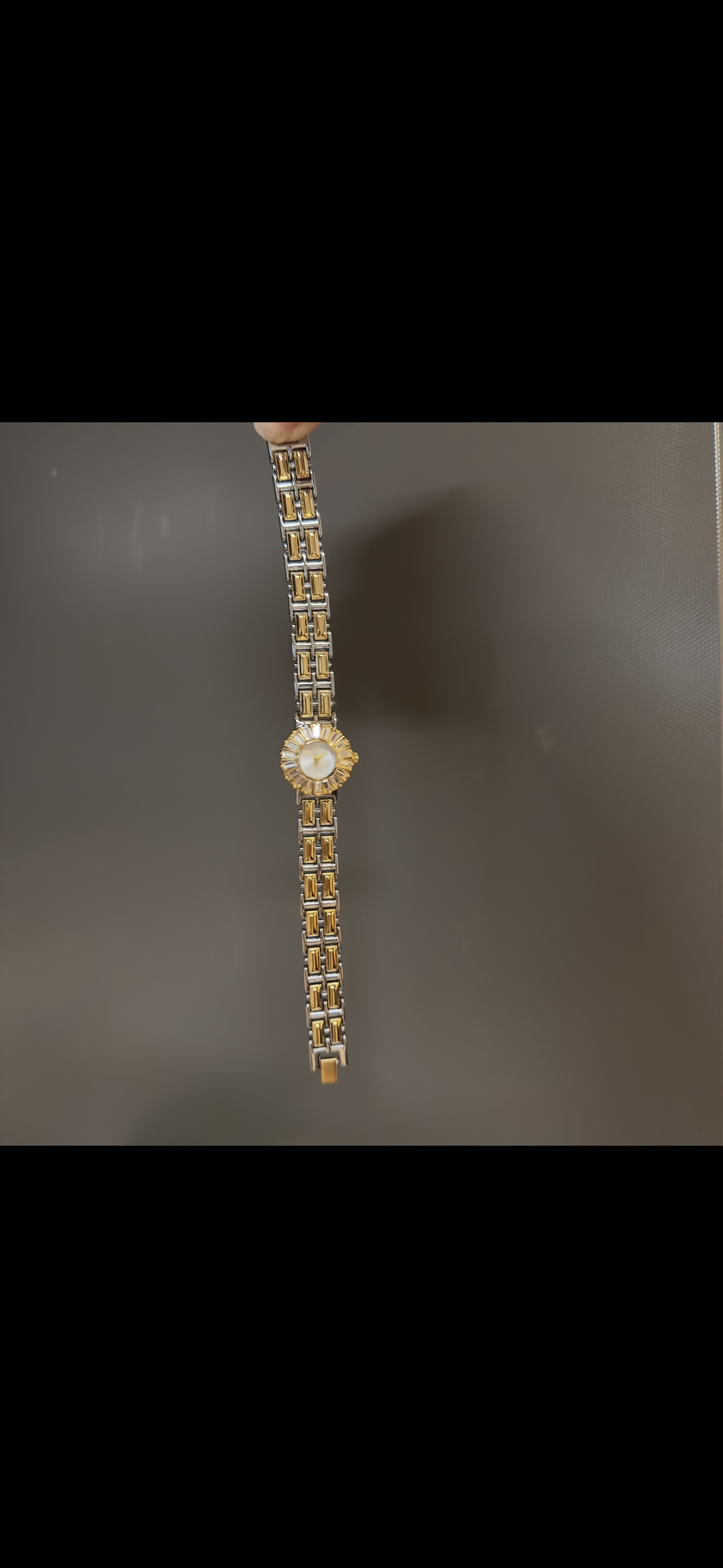 Women's Vintage Gold Watch, Silver and Gold Crystal Gemstone Watch, Unique Watch, Vintage Inspired Watch