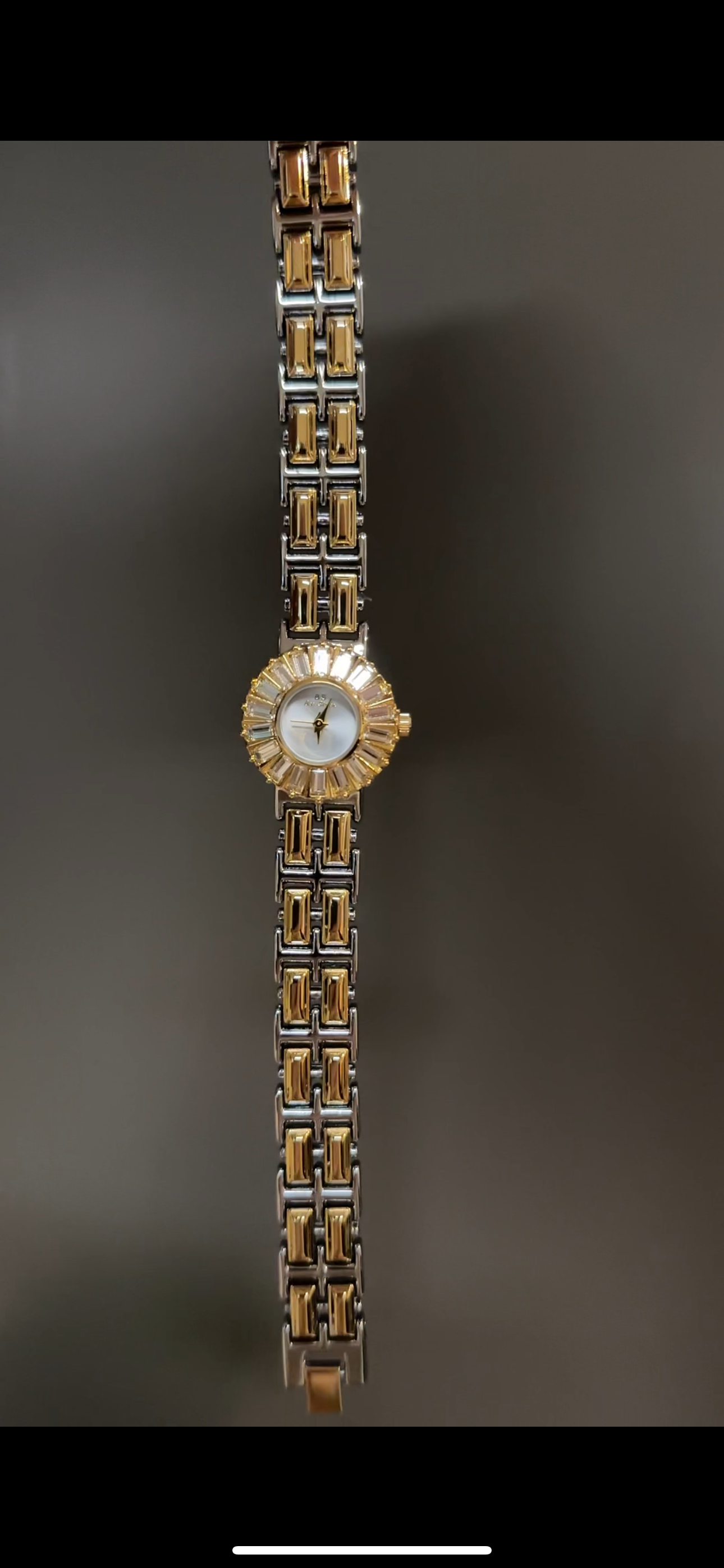 Women's Vintage Gold Watch, Silver and Gold Crystal Gemstone Watch, Unique Watch, Vintage Inspired Watch