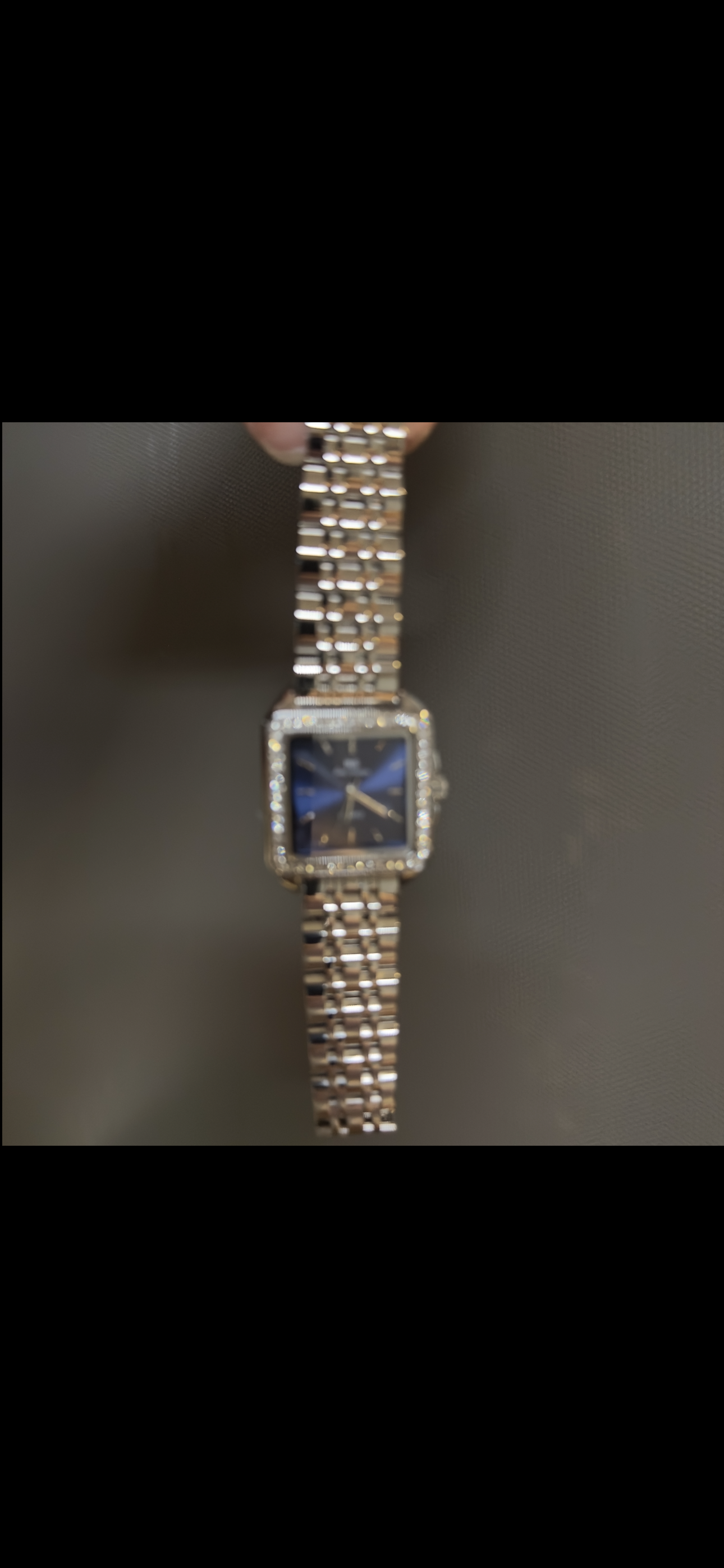 Women's Vintage Silver Watch, Blue Square Face Silver Crystal Gemstone Watch, Unique Watch, Vintage Inspired Watch