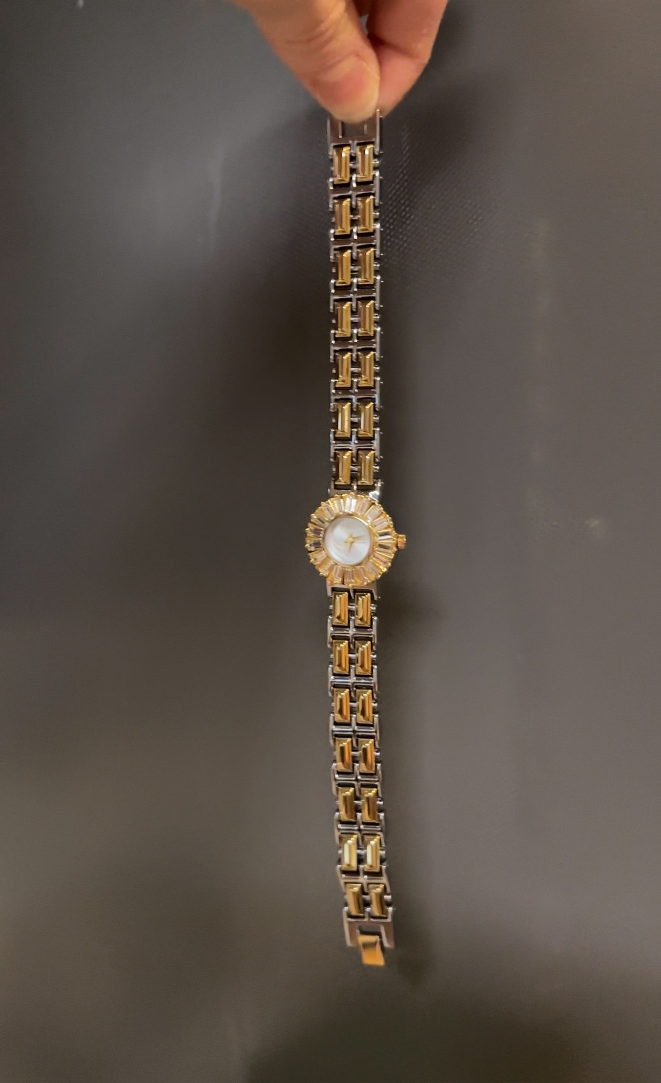 Women's Vintage Gold Watch, Silver and Gold Crystal Gemstone Watch, Unique Watch, Vintage Inspired Watch