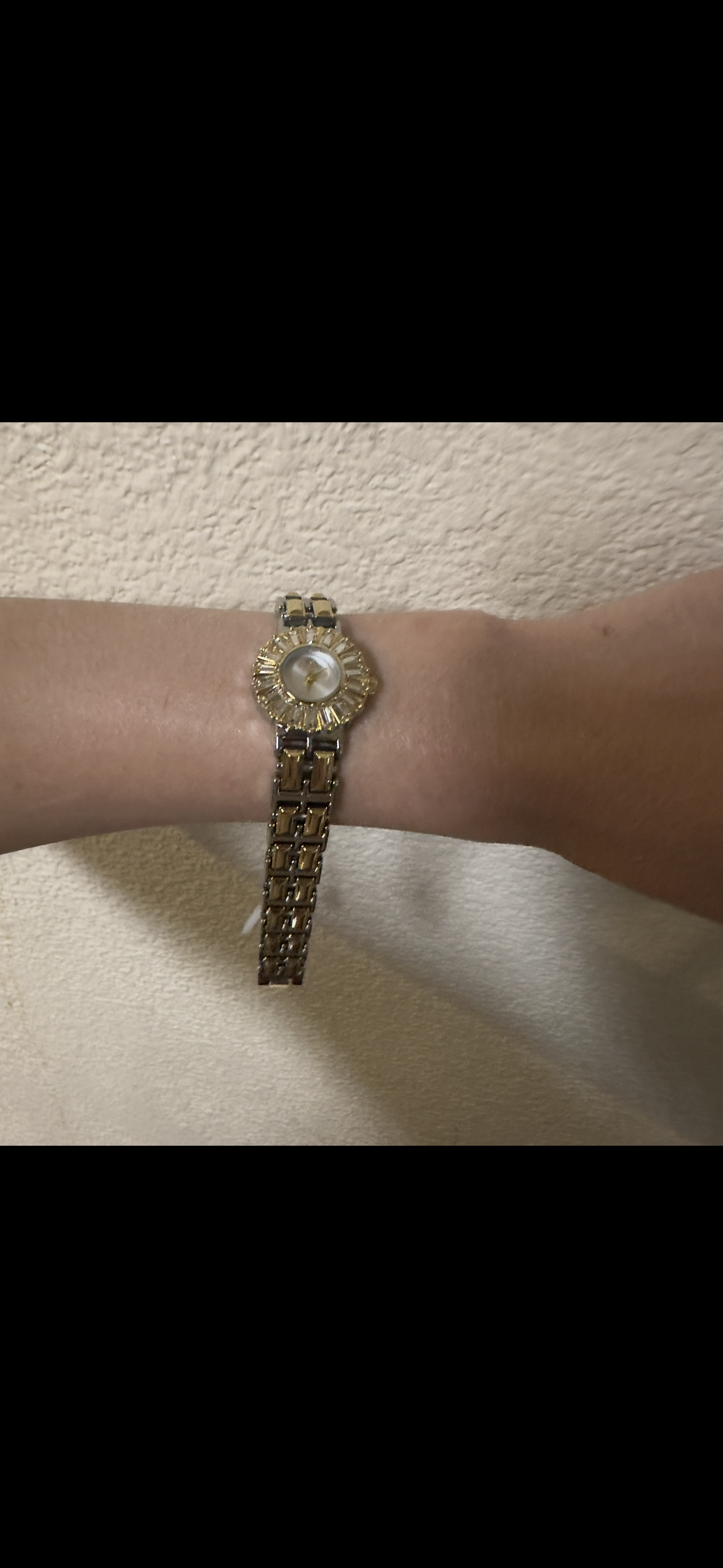 Women's Vintage Gold Watch, Silver and Gold Crystal Gemstone Watch, Unique Watch, Vintage Inspired Watch