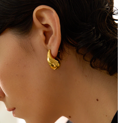 Chunky Gold Drop Earrings